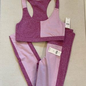NWT Anthropologie Color Blocked Workout Set